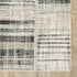 3' X 5' Grey Charcoal Ivory Tan Brown And Beige Geometric Power Loom Stain Resistant Area Rug